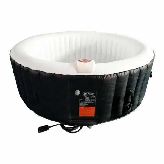 ALEKO HTIR6BKW Inflatable Hot Tub - Black