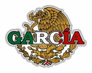 Garcia Mexico Last Name Apellido Surname Precision Cut Decal - Picture 1 of 3