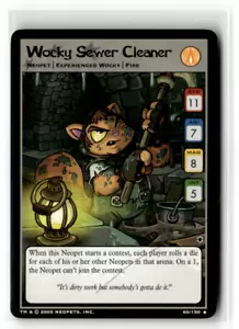 Neopets TCG - Wocky Sewer Cleaner 60/150 - Rare - The Darkest Faerie WOTC - Picture 1 of 2