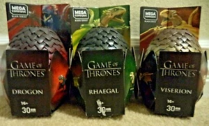 Juego de 3 huevos de dragón Mega Construx RHAEGAL/VYSERION/DROGON - Imagen 1 de 4