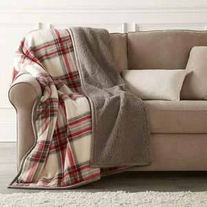 Member's Mark, Coperta Sherpa reversibile oversize accogliente 60"x72" | Plaid - Foto 1 di 12