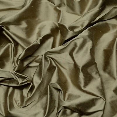 Tela Shantung 100 % seda platino iridiscente plata, 54" de ancho, por yarda (SF-5022) Foto 1 de 4