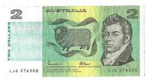 1985, AUSTRALIA 2 DOLLAR BANKNOTE, CIRCULATED - Picture 1 of 2