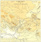 ERITREA. East Africa campaign. Keren battlefield Feb-Mar 1941. WW2 1954 map