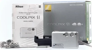 Cámara digital compacta Nikon COOLPIX S1 5,1 MP "Casi como nueva" plateada probada - Imagen 1 de 21