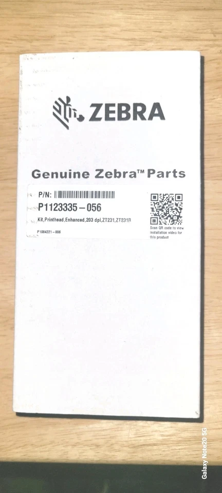 Cabezal de impresión genuino Zebra P1123335-056 OEM para ZT111 ZT211 ZT231 203 DPI Foto 1 de 1