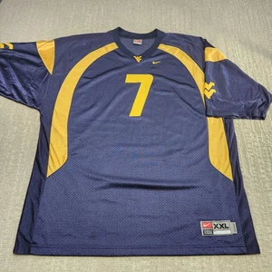 West Virginia Mountaineers Jersey Men XXL Nike WVU Noel Devine Blue Home Y2K - Picture 1 of 9