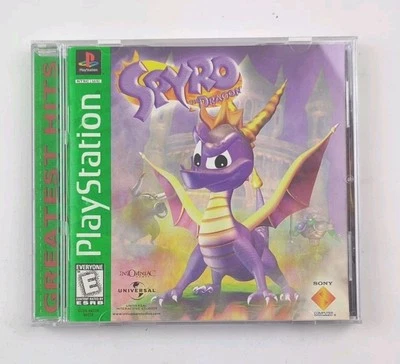 Spyro the Dragon PlayStation 1 PS1 Completo CIB Probado Grandes Éxitos Etiqueta Verde Foto 1 de 4