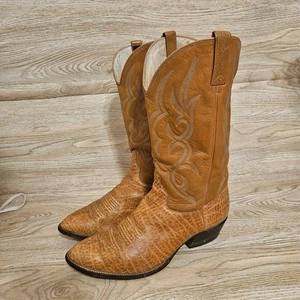 J. Chisholm Cowboy Western Stivali Marrone Chiaro Uomo Taglia 12 EE Extra Wide 4179 - Foto 1 di 11