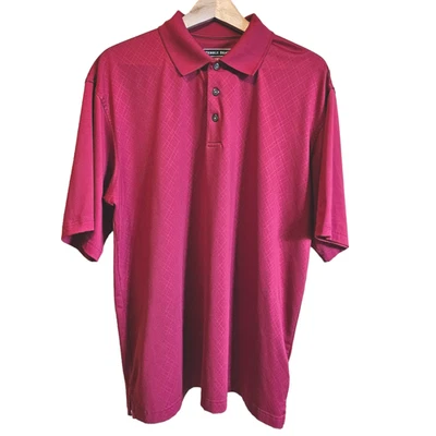 Pebble Beach Performance Golf Shirt Red Men's Large - Image 1 of 4