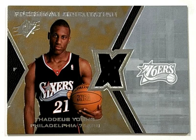 2007 UPPER DECK THADDEUS YOUNG USED JERSEY PATCH FRESHMAN ORIENTATION - Image 1 of 2