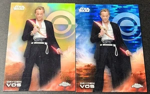 2025 Topps Chrome Star Wars Green /99 Dryden Vos Blue Pulsar Refractor #35 Solo - Picture 1 of 2