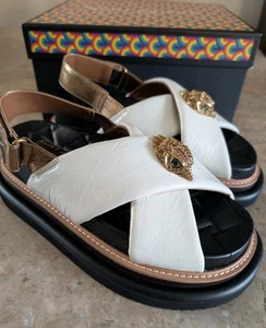 Kurt Geiger London Orson Damen-Ledersandalen mit Kreuzriemen Größe 7,5 - Bild 1 von 13