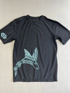 Men's SeaHawaii Monkskin Designed In Hawaii Black Short Sleeve Love The Ocean - Picture 1 of 11