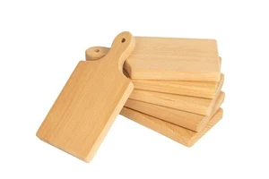 Beech Charcuterie Boards – 6-Pack 7″ × 3.35″ Light Wood S - Picture 1 of 6