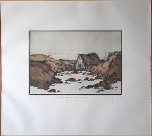 GERTRUDE DEGENHARDT - Büchergilde in Connemara. Handsignierte + numm. Radierung. - Bild 1 von 7