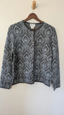 Pendleton Mujer Cárdigan Suéter Mediano Lana Merino Paisley Cottagecore Preppy  Foto 1 de 4
