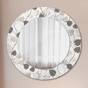 Printed Frame Wall Mirror with Glass Frame Ready to Hang Abstract floral - Zdjęcie 1 z 12