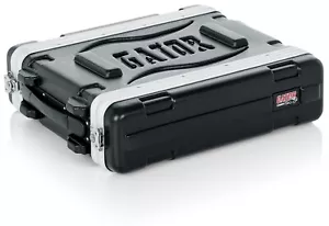 Gator Cases Lightweight Molded 2U Rack Case with Heavy Duty Latches 14.25" Depth - Picture 1 of 7