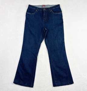 Smiths Dungarees Jeans Womens 10 Blue Dark Wash Embroidered - Picture 1 of 14