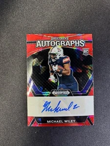 2024 Panini Prizm Draft Michael Wiley RC Auto Red Cracked Ice Commanders Rookie - Picture 1 of 2