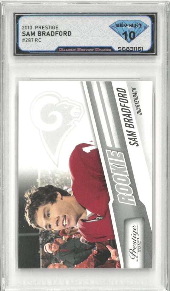 2010 Panini Prestige SAM BRADFORD #287 Rookie Rc 💎 DSG 10 Gem Mint - Image 1 of 2