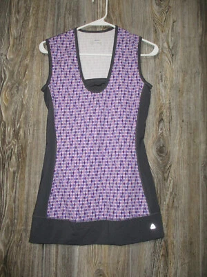 Jockey Womens Athletic Performance Tank Top Sz XS Purple Gray Geometric Gym Yoga - Image 1 of 4