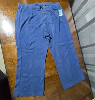 Izod Womens City Bound Pants Sz 3X Riviera Blue Stretchy Comfortable Lounge Vtg? - Image 1 of 4