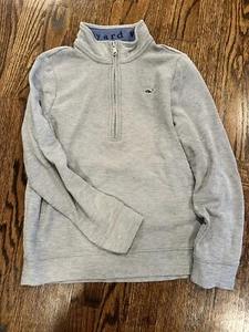 Vineyard Vines Boys' Saltwater Quarter-Zip Small (8-10) Gray - Picture 1 of 6