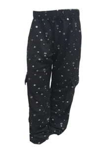 TEREZ Girl's Black Cargo Jogger Pants #11317761 NWT - Picture 1 of 2