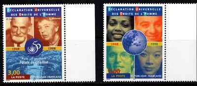 FRANCE 1998 Universal Declaration of Human Rights 50th Anni. SC 2688-2689 MNH - Image 1 of 4