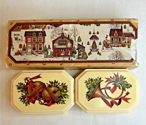 Vintage AVON Christmas 1982 Soap Holiday Country Decal Soap Bells Horn Designs - Picture 1 of 6