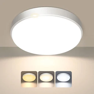 Led Flush Ceiling Light - 24W 2400LM 9" Metal Base 3000K/4000K/5000K Waterproof - Picture 1 of 9