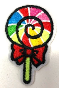Patch Sew On Iron On Embroidered Clothing Hats Jackets Coat Rainbow Candy A382 - Picture 1 of 3