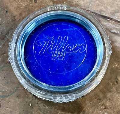 Vintage Tiffed • 49mm • 80B Blue • threaded Lens filter • USA - Image 1 of 4