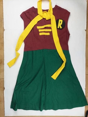 Womens Medium Robin Batman Costume Handmade Cosplay Dress Neck Tie Halloween - Image 1 of 4