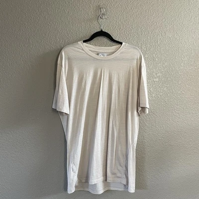 Camiseta Icebreaker Para Hombre XXL 2XL Crema 100% Lana Merino Nueva Zelanda Capa Base Foto 1 de 4