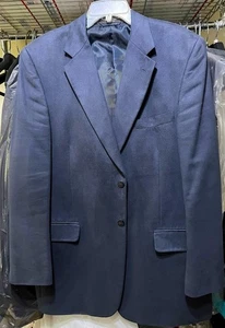 BERT PULITZER MEN'S VINTAGE BLUE SUEDE SPORT COAT BLAZER 2 BUTTON 44L - Picture 1 of 6