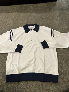 Bogey Boys BB Zip Terry Crewneck WHT Men’s White Size Small - Picture 1 of 5