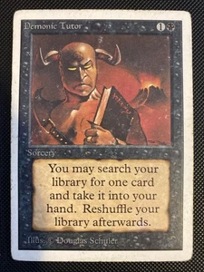 English - MTG Demonic Tutor - HP - Unlimited Edition - Picture 1 of 2