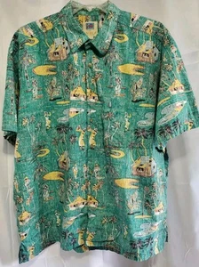 Kahala AVI Collection Hawaiihemd 2XL Reverse Print Tiki Bar Golf Palmen - Bild 1 von 10