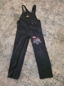 Harley Davidson Vintage Unisex Schwarz Denim Latzhose Trägerhose Jeans Größe 12 - Bild 1 von 12