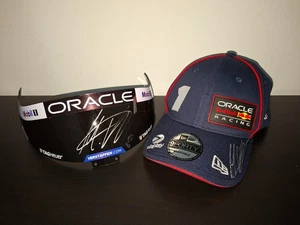 F1 MAX VERSTAPPEN SIGNED HAT HELMET VISOR SHIELD 2025 PROOF RED BULL FORMULA 1 - Picture 1 of 1