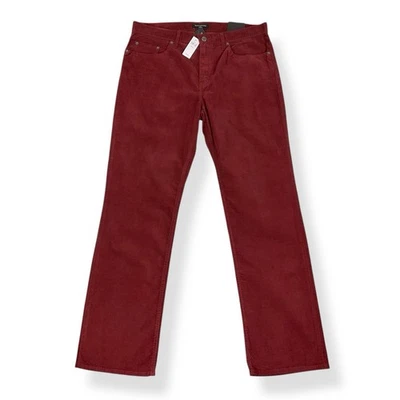 Calça Banana Republic masculina 36x34 (REAL 36x32,5) veludo borgonha reta nova com etiquetas - Imagem 1 de 4