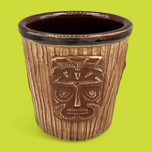 Vintage Tiki Planter Pot – Hawaiian Theme Ceramic by Contempo Japan - Picture 1 of 8