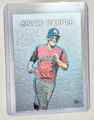 Bryce Harper Platinum Artist Signed "Las Vegas High School" Trading Card 1/1 - Image 1 of 2