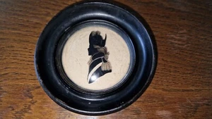 ANTIKE EBENHOLZ GERAHMTE SILHOUETTE DES ARMEEOFFIZIERS SEHR GUTER ZUSTAND - Bild 1 von 9