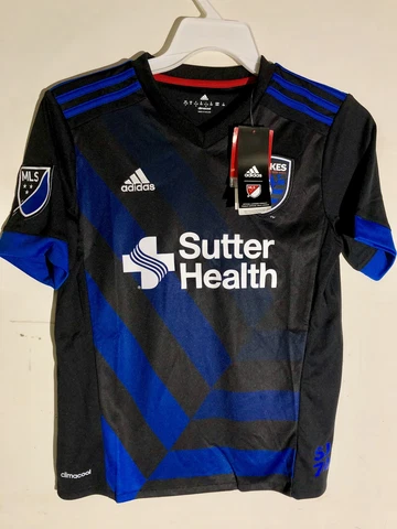 Adidas Youth MLS Jersey San Jose Earthquakes Team Black sz XL Cover