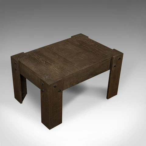 Vintage Coffee Table, Rustic, English, Oak, Occasional, Side, Industrial, C20th Cover