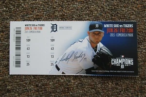 TIGERS VS WHITE SOX 6/26/2015 FULL TICKET ~ EATON/ABREU/DAVIS/MARTINEZ HRs - Picture 1 of 1